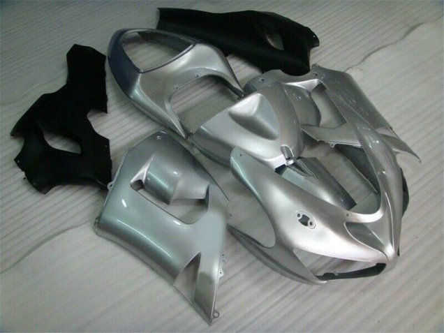 Argent Noir Carénage Moto Kawasaki ZX6R 05-06 Argent Noir Carénage Moto Kawasaki ZX6R 05-06
