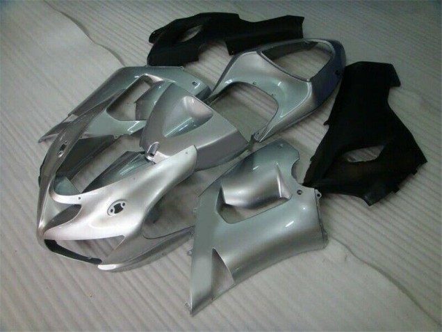 Argent Noir Carénage Moto Kawasaki ZX6R 05-06 Argent Noir Carénage Moto Kawasaki ZX6R 05-06