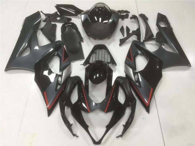 Noir Gris Carénage Moto Suzuki GSXR 1000 K5 05-06 Noir Gris Carénage Moto Suzuki GSXR 1000 K5 05-06