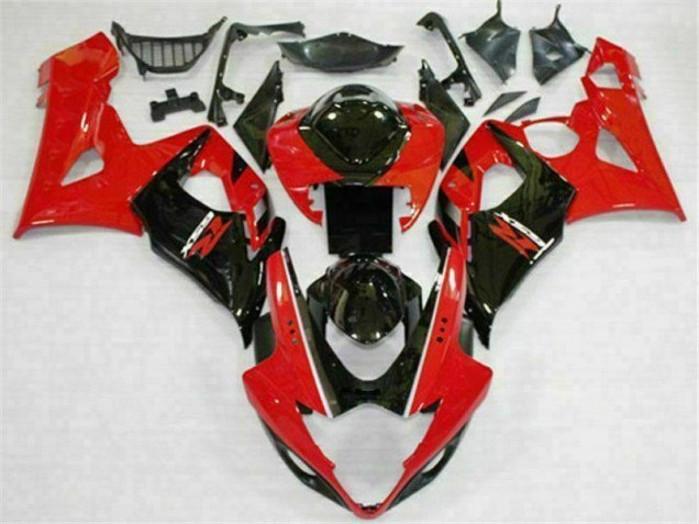Rouge Noir Carrosserie Moto Suzuki GSXR 1000 K5 05-06 Rouge Noir Carrosserie Moto Suzuki GSXR 1000 K5 05-06