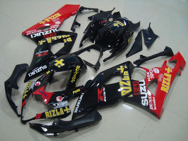 Noir Rouge Rizla Carénage Moto Suzuki GSXR 1000 K5 05-06 Noir Rouge Rizla Carénage Moto Suzuki GSXR 1000 K5 05-06