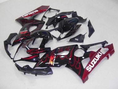 Meilleur Rouge Flamme Carénage Moto Suzuki GSXR 1000 K5 05-06