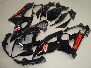Meilleur Noir Brillant Rouge Décalque Carénage Moto Suzuki GSXR 1000 K5 05-06
