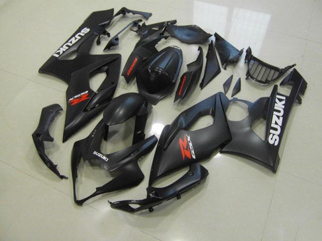 Noir Mat avec Blanc Décalque Carénage Moto Suzuki GSXR 1000 K5 05-06 Noir Mat avec Blanc Décalque Carénage Moto Suzuki GSXR 1000 K5 05-06
