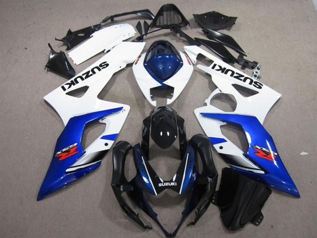 Blanc Bleu Carénages Moto Suzuki GSXR 1000 K5 05-06 Blanc Bleu Carénages Moto Suzuki GSXR 1000 K5 05-06
