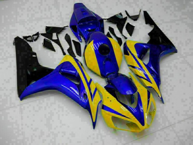 Bleu Jaune Carénage Moto Honda CBR 1000 RR 06-07 Bleu Jaune Carénage Moto Honda CBR 1000 RR 06-07