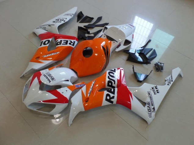 Blanc et Orange Repsol Carénage Moto Honda CBR 1000 RR 06-07 Blanc et Orange Repsol Carénage Moto Honda CBR 1000 RR 06-07
