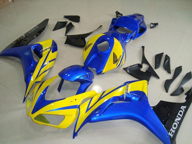 Jaune Bleu Noir Carénage Moto Honda CBR 1000 RR 06-07 Jaune Bleu Noir Carénage Moto Honda CBR 1000 RR 06-07