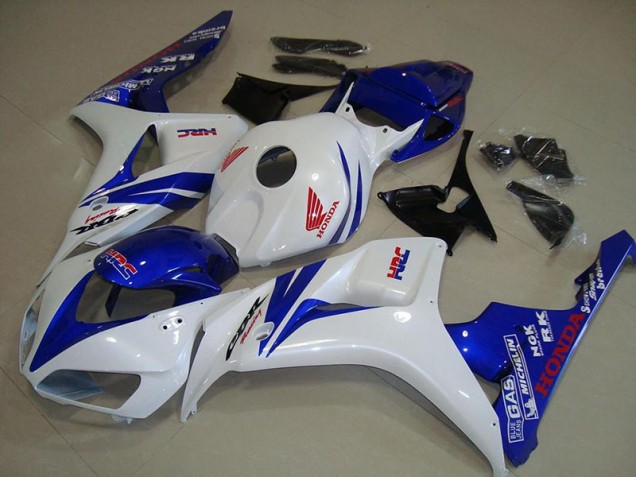 Blanc et Bleu Carénage Moto Honda CBR 1000 RR 06-07 Blanc et Bleu Carénage Moto Honda CBR 1000 RR 06-07