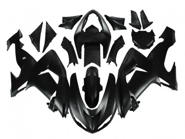 Noir Mat Carénage Moto Kawasaki ZX10R 06-07