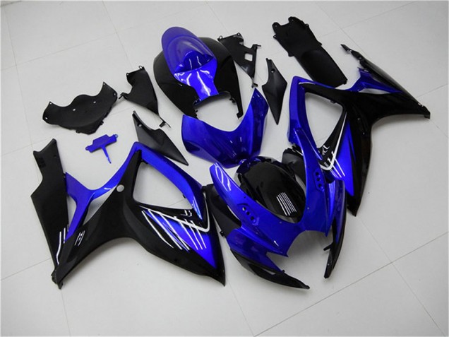 Bleu Noir Carénage Moto Suzuki GSXR 600 / 750 K6 06-07 Bleu Noir Carénage Moto Suzuki GSXR 600 / 750 K6 06-07