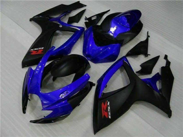 Bleu Noir Carénages Moto Suzuki GSXR 600 / 750 K6 06-07 Bleu Noir Carénages Moto Suzuki GSXR 600 / 750 K6 06-07