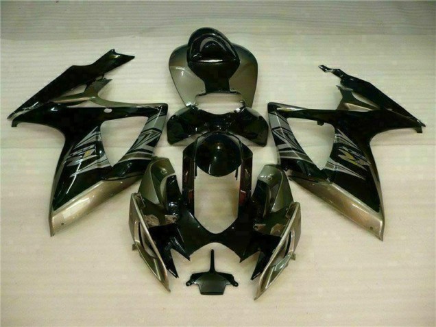 Noir Gris Carénages Moto Suzuki GSXR 600 / 750 K6 06-07 Noir Gris Carénages Moto Suzuki GSXR 600 / 750 K6 06-07