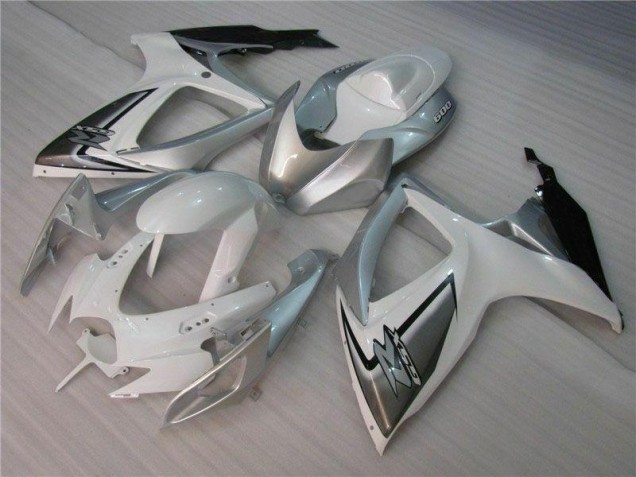 Blanc Argent Kit Carénages Motos Complet Suzuki GSXR 600 / 750 K6 06-07 Blanc Argent Kit Carénages Motos Complet Suzuki GSXR 600 / 750 K6 06-07