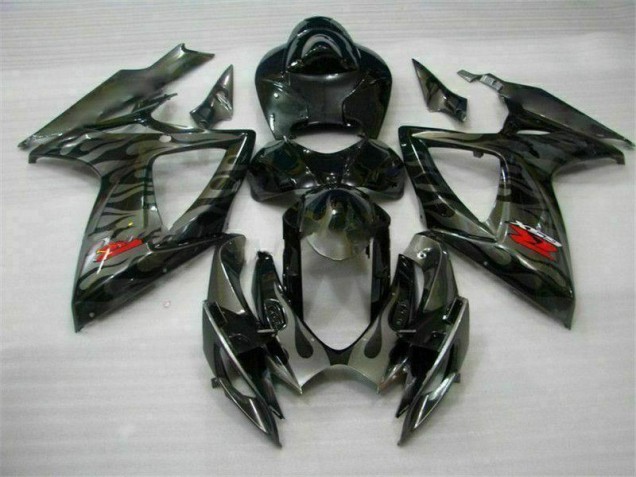 Noir Kit Carénages Motos Complet Suzuki GSXR 600 / 750 K6 06-07 Noir Kit Carénages Motos Complet Suzuki GSXR 600 / 750 K6 06-07