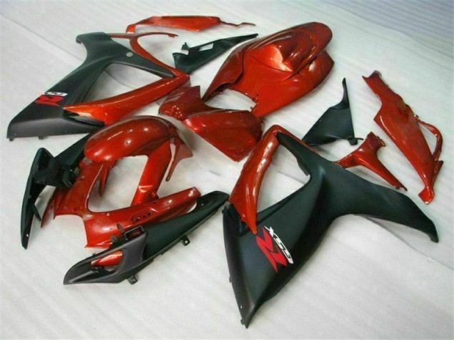 Rouge Noir Kit Carénages Motos Complet Suzuki GSXR 600 / 750 K6 06-07 Rouge Noir Kit Carénages Motos Complet Suzuki GSXR 600 / 750 K6 06-07