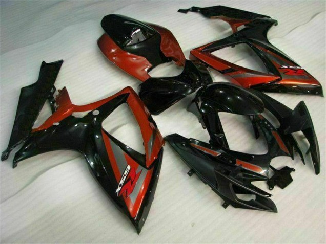 Noir Rouge Carénages Moto Suzuki GSXR 600 / 750 K6 06-07
