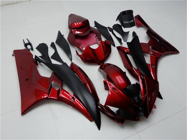 Rouge Noir Carénages Moto Yamaha R6 06-07 Rouge Noir Carénages Moto Yamaha R6 06-07