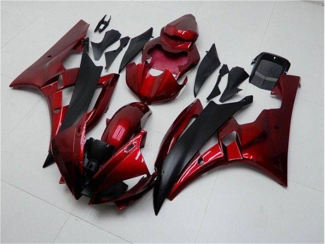 Rouge Noir Carénages Moto Yamaha R6 06-07 Rouge Noir Carénages Moto Yamaha R6 06-07