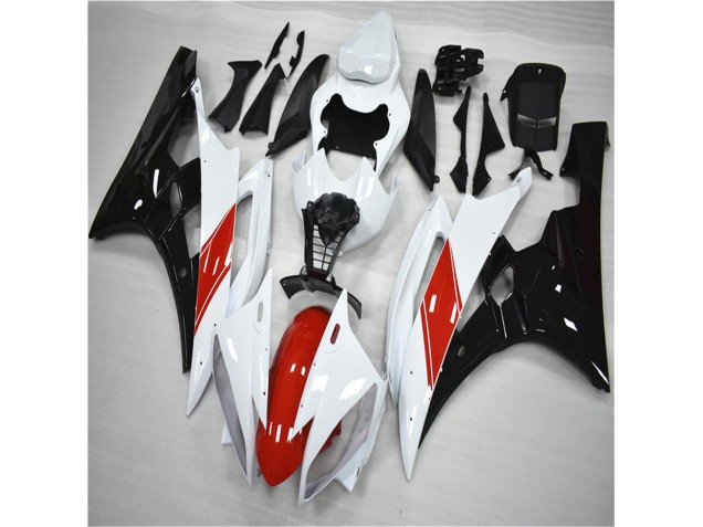Rouge Blanc Noir Carénage Moto Yamaha R6 06-07 Rouge Blanc Noir Carénage Moto Yamaha R6 06-07