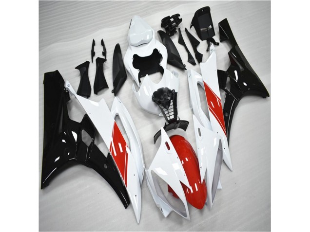 Rouge Blanc Noir Carénage Moto Yamaha R6 06-07 Rouge Blanc Noir Carénage Moto Yamaha R6 06-07