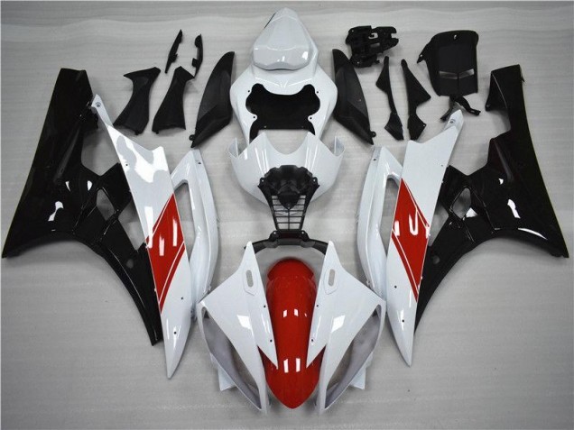 Rouge Blanc Noir Carénage Moto Yamaha R6 06-07 Rouge Blanc Noir Carénage Moto Yamaha R6 06-07