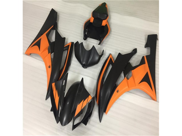 Orange Noir Carénages Moto Yamaha R6 06-07 Orange Noir Carénages Moto Yamaha R6 06-07