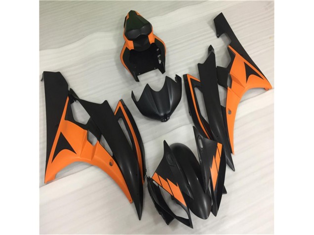 Orange Noir Carénages Moto Yamaha R6 06-07 Orange Noir Carénages Moto Yamaha R6 06-07