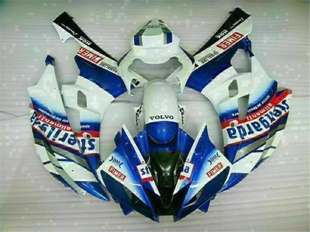 Blanc Bleu Carénages Moto Yamaha R6 06-07 Blanc Bleu Carénages Moto Yamaha R6 06-07
