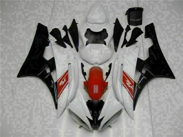 Blanc Noir Carrosserie Moto Yamaha R6 06-07 Blanc Noir Carrosserie Moto Yamaha R6 06-07