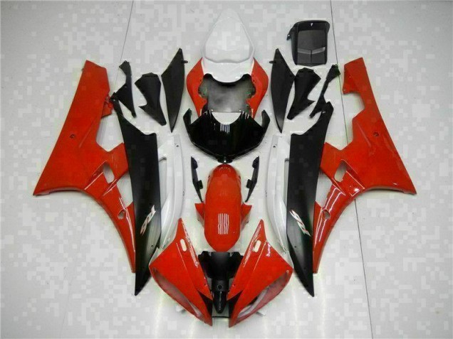 Rouge Noir Carénage Moto Yamaha R6 06-07 Rouge Noir Carénage Moto Yamaha R6 06-07