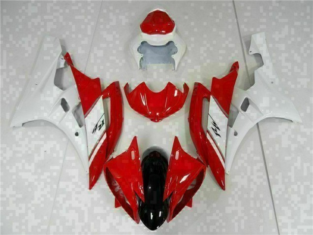 Rouge Blanc Kit Carénages Motos Complet Yamaha R6 06-07 Rouge Blanc Kit Carénages Motos Complet Yamaha R6 06-07