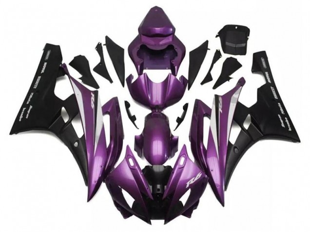 Violet Noir Carénage Moto Yamaha R6 06-07 Violet Noir Carénage Moto Yamaha R6 06-07
