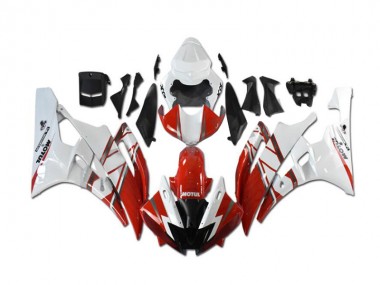 Meilleur Rouge Blanc Carénages Moto de Rechange Yamaha R6 06-07