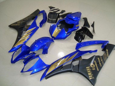 Meilleur Noir Bleu avec Or Décalque Carénage Moto Yamaha R6 06-07