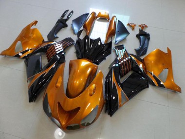 Meilleur Brun et Noir No Décalque Carénage Moto Kawasaki ZX14R ZZR 1400 06-11