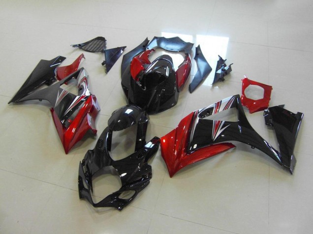 Rouge Noir No Décalque Carénage Moto Suzuki GSXR 1000 K7 07-08 Rouge Noir No Décalque Carénage Moto Suzuki GSXR 1000 K7 07-08