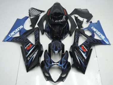 Meilleur Noir Bleu Flamme Carénage Moto Suzuki GSXR 1000 K7 07-08