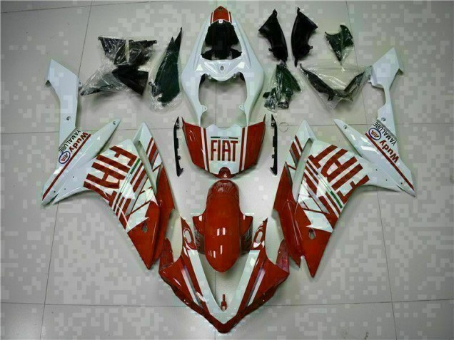 Rouge Blanc Carénages Moto Yamaha R1 07-08 Rouge Blanc Carénages Moto Yamaha R1 07-08