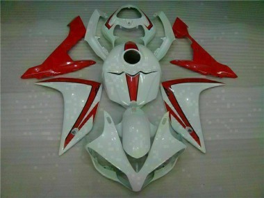 Meilleur Blanc Rouge Carénage Moto Yamaha R1 07-08