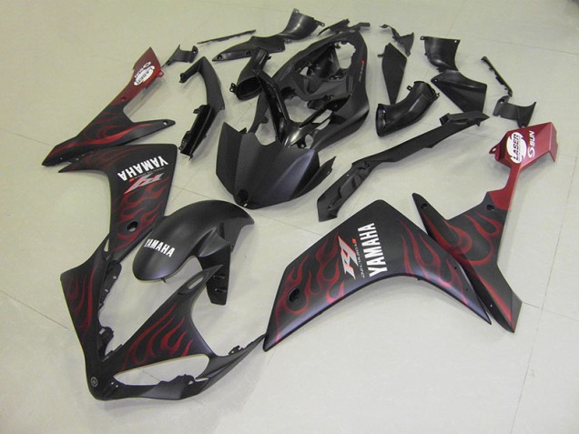 Matte Rouge Flamme Carénage Moto Yamaha R1 07-08 Matte Rouge Flamme Carénage Moto Yamaha R1 07-08