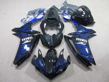 Meilleur Noir avec Bleu Flamme Carénage Moto Yamaha R1 07-08