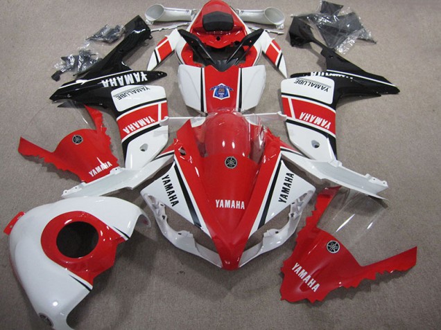 Rouge Blanc Carénage Moto Yamaha R1 07-08 Rouge Blanc Carénage Moto Yamaha R1 07-08
