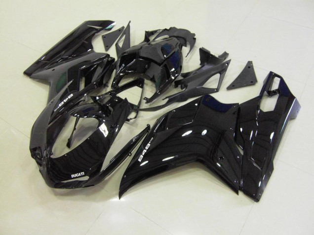 Noir Brillant Carénage Moto Ducati 848 1098 1198 07-14 Noir Brillant Carénage Moto Ducati 848 1098 1198 07-14