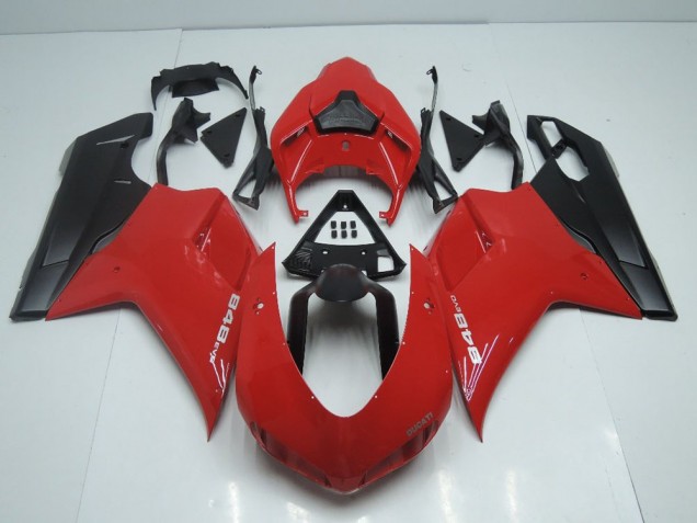 Style OEM Rouge avec Noir Mat Side Carénage Moto Ducati 848 1098 1198 07-14 Style OEM Rouge avec Noir Mat Side Carénage Moto Ducati 848 1098 1198 07-14