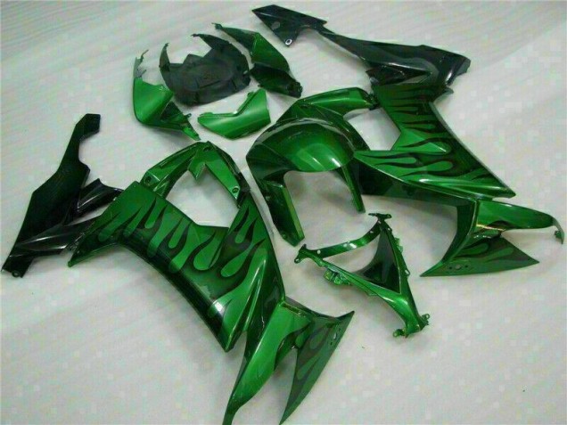 Vert Flamme Carénage Moto Kawasaki ZX10R 08-10 Vert Flamme Carénage Moto Kawasaki ZX10R 08-10