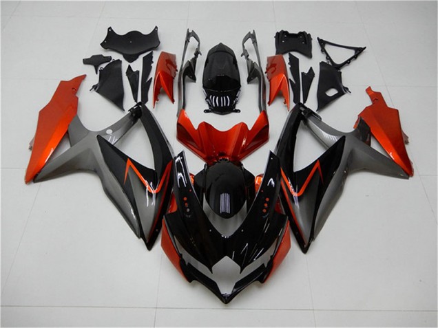 Noir Orange Gris Carénage Moto Suzuki GSXR 600 / 750 K8 08-10 Noir Orange Gris Carénage Moto Suzuki GSXR 600 / 750 K8 08-10