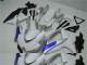 Blanc Argent Bleu Carénage Moto Suzuki GSXR 600 / 750 K8 08-10 Blanc Argent Bleu Carénage Moto Suzuki GSXR 600 / 750 K8 08-10