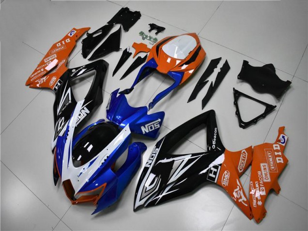 Bleu Orange Carénage Moto Suzuki GSXR 600 / 750 K8 08-10 Bleu Orange Carénage Moto Suzuki GSXR 600 / 750 K8 08-10
