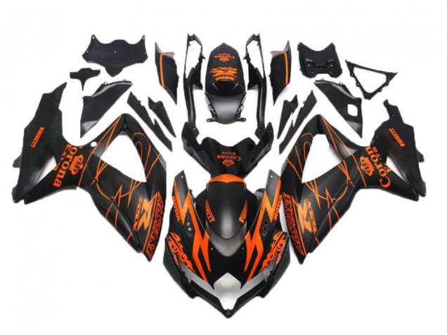 Noir Orange Carénage Moto Suzuki GSXR 600 / 750 K8 08-10 Noir Orange Carénage Moto Suzuki GSXR 600 / 750 K8 08-10